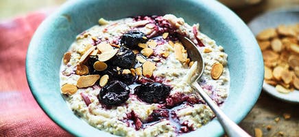 Cherry Bakewell Bircher muesli