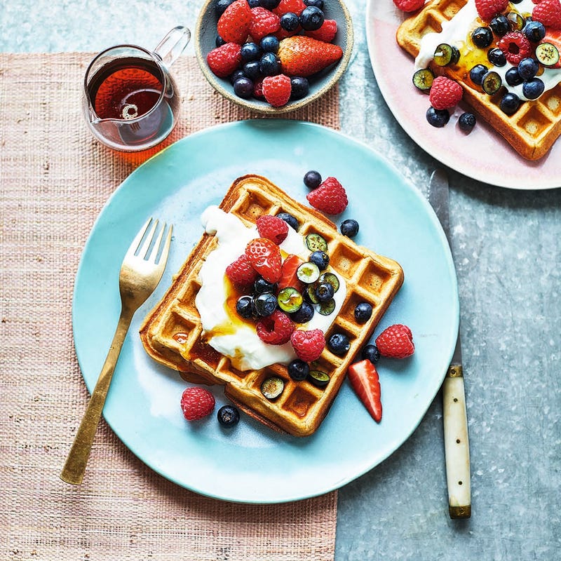 Photo of Oat waffles with mixed berries by WW