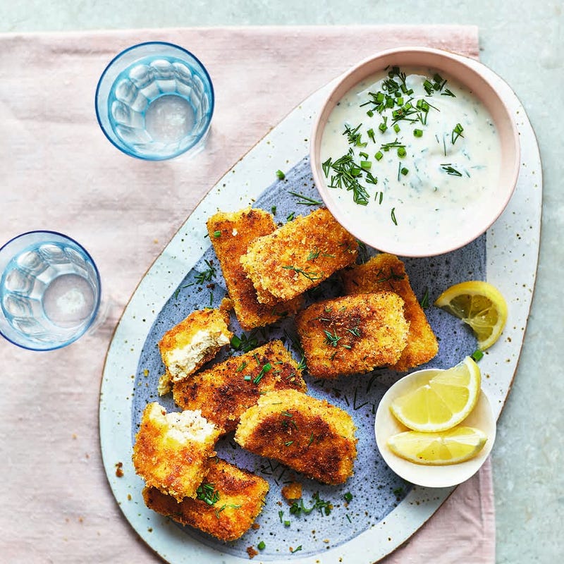 Photo of Tofu nuggets with ranch-style dressing by WW