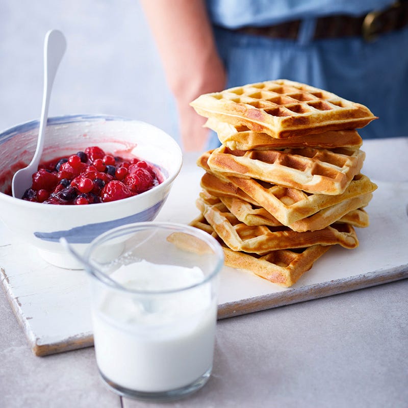 Photo de Gaufres au skyr et fruits rouges chauds prise par WW