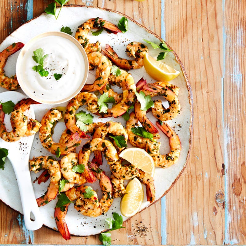 Photo de/du Crevettes à la chermoula au barbecue par WW