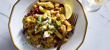 Penne au chou-fleur épicé à la marocaine