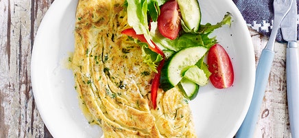 Cheese and herb omelette