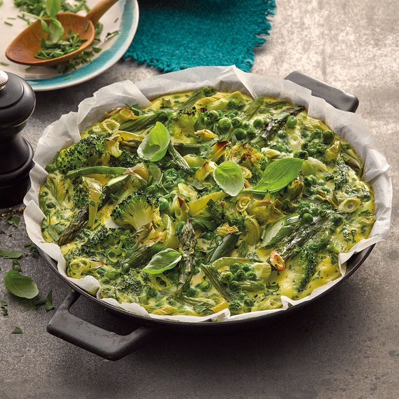 Grüne Ofenfrittata