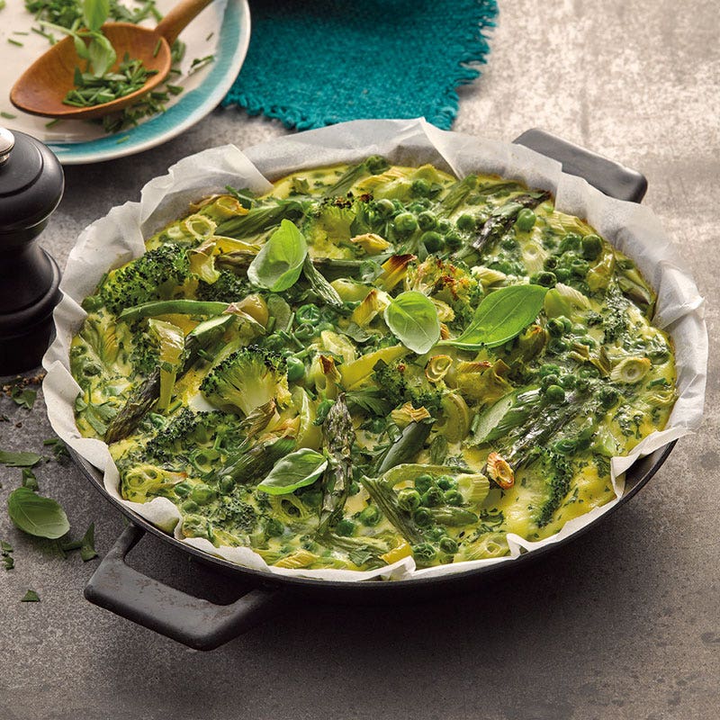Grüne Ofenfrittata