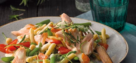 Bohnen-Lachs-Pfanne