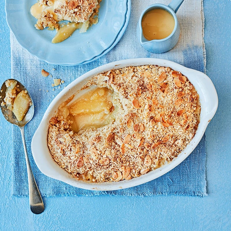 Pear and almond crumble