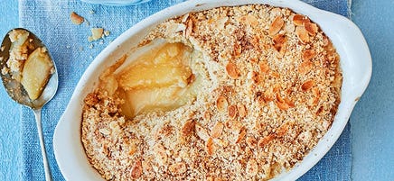 Pear and almond crumble