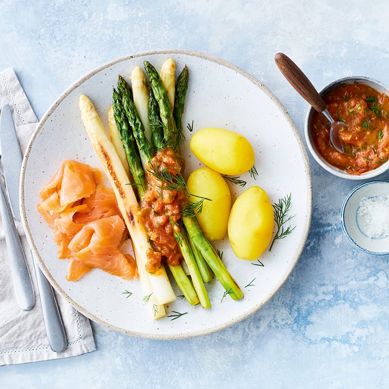 Foto van Asperges met tomatenchutney door WW