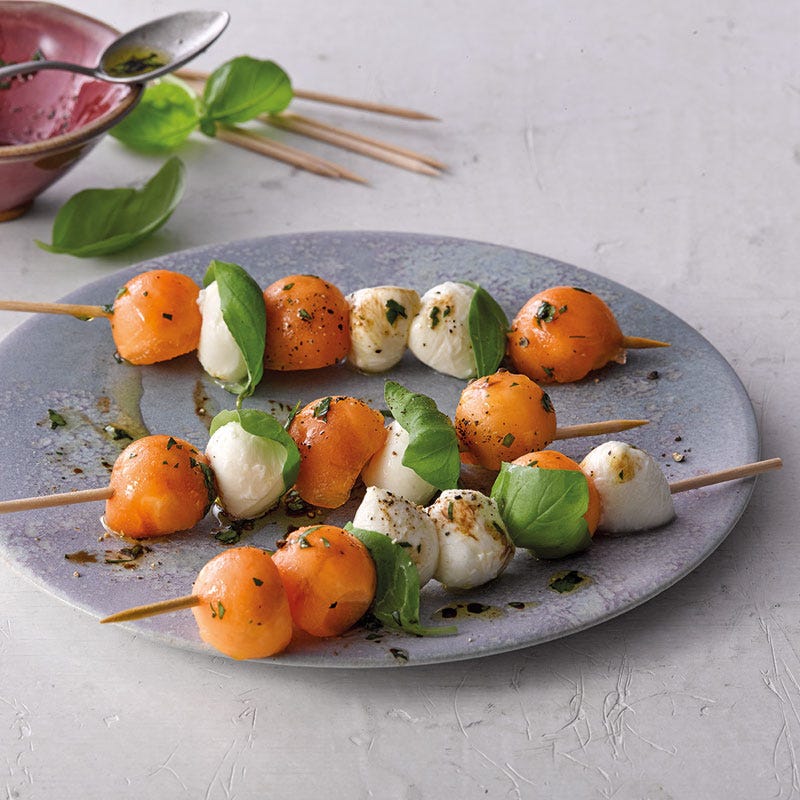 Melonen-Mozzarella-Spieße