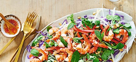 Thai-style prawn salad