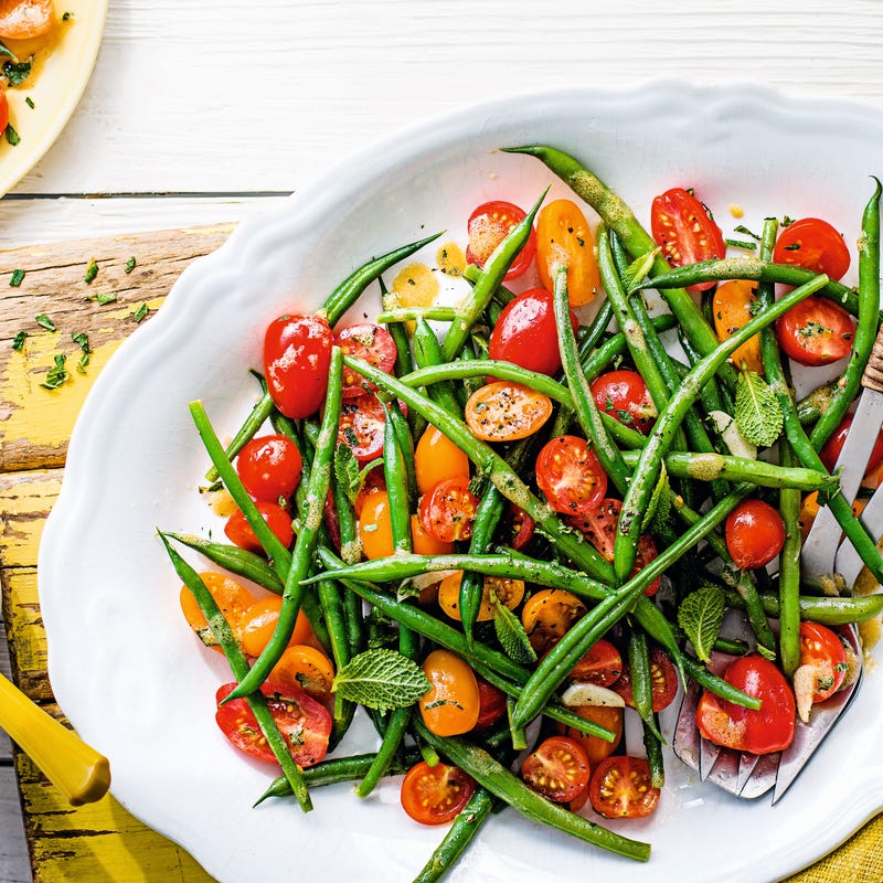 Photo of Fresh mint, green bean & tomato salad by WW