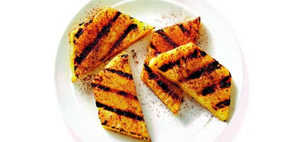 Spiced barbecued pineapple