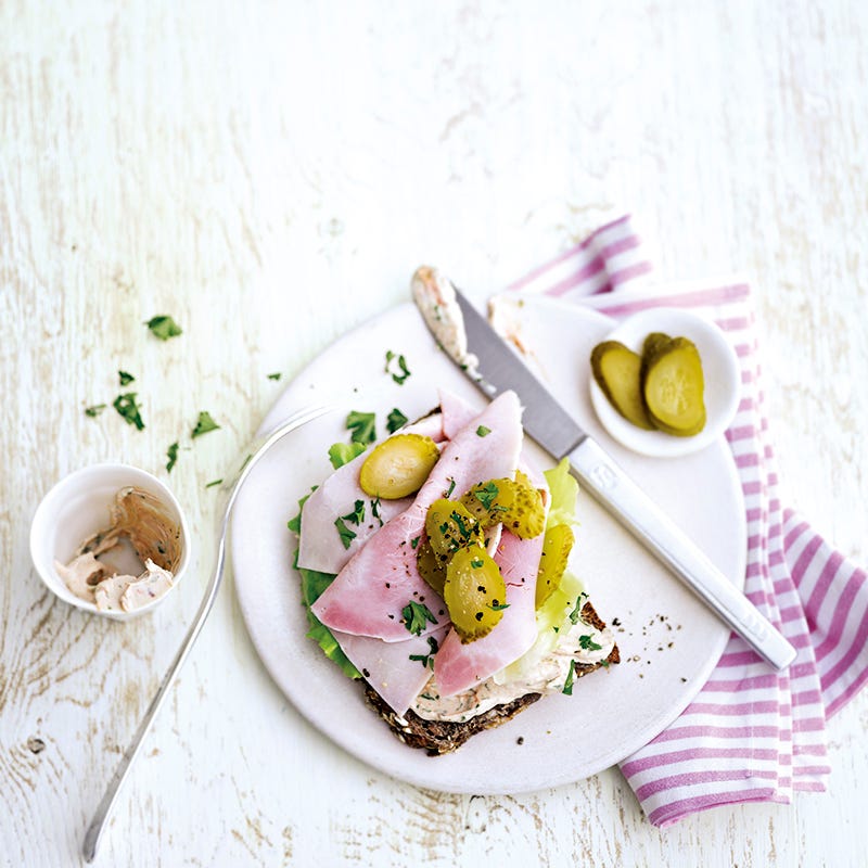 Foto van Hartige boterham met gekookte ham door WW