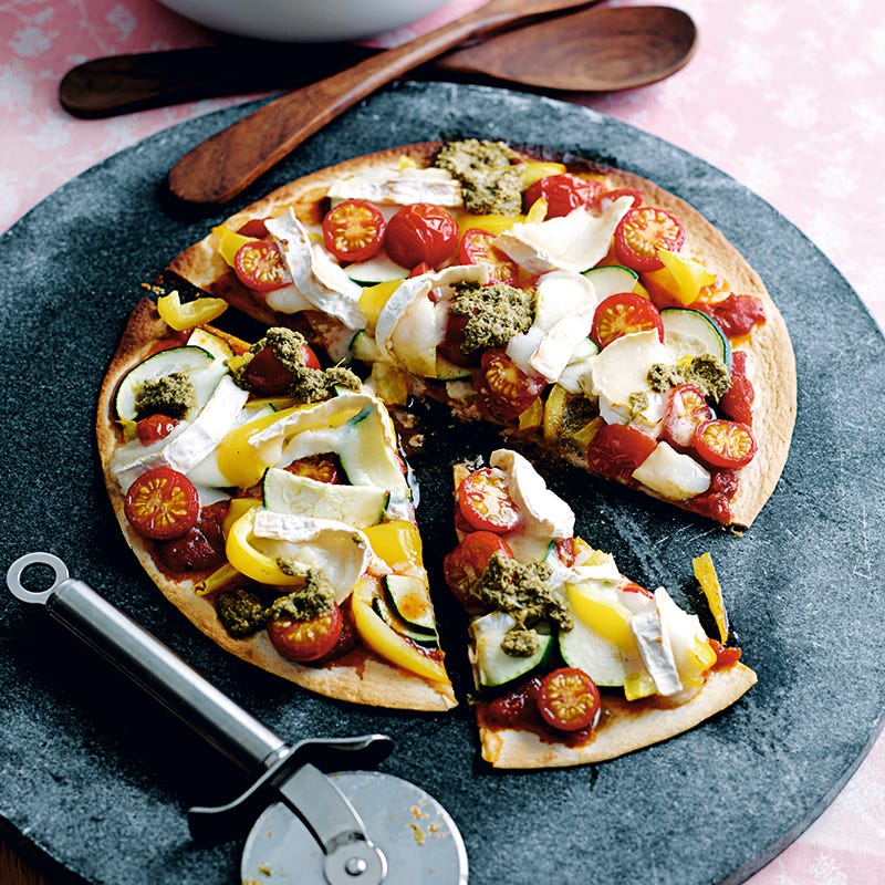 Foto van Snelle groentepizza met geitenkaas door WW