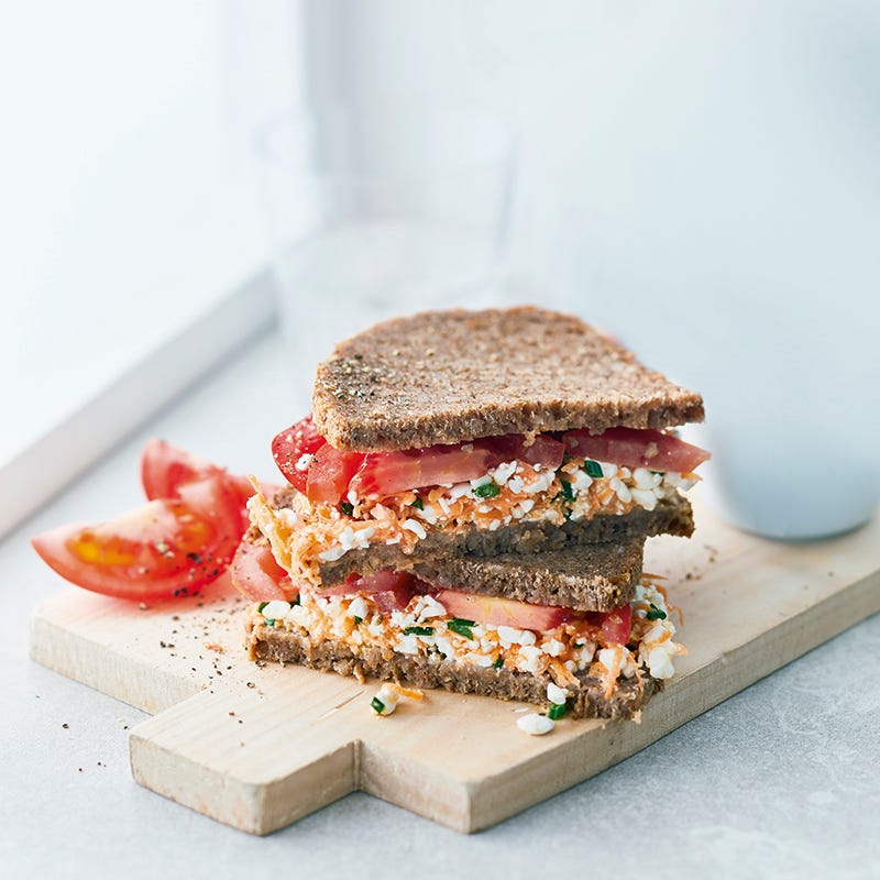 Foto van Boterham met wortelsalade door WW