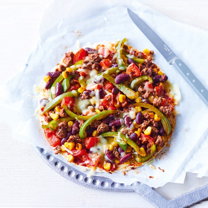 Foto van Snelle pizza con carne door WW