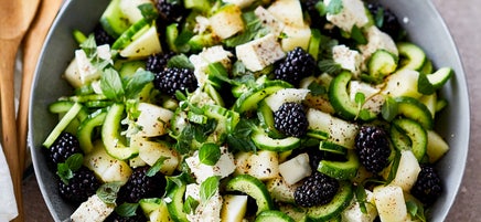 Honigmelonen-Schafskäse-Salat