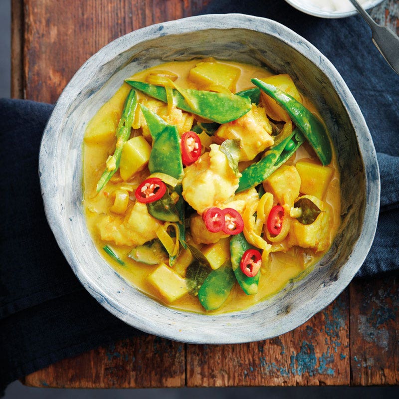 Indisches Fisch-Kartoffel-Curry