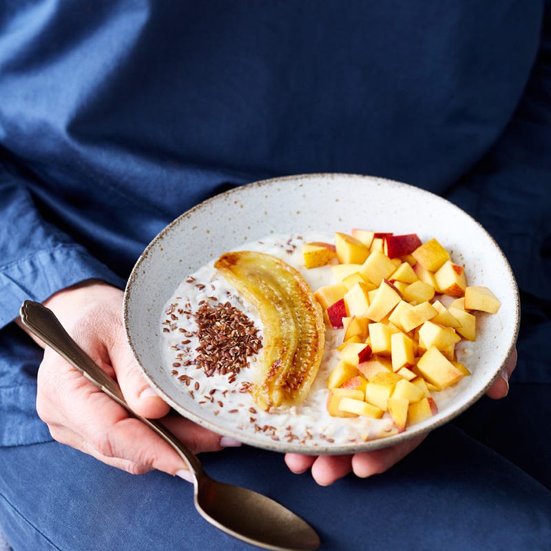 Porridge mit Nektarine