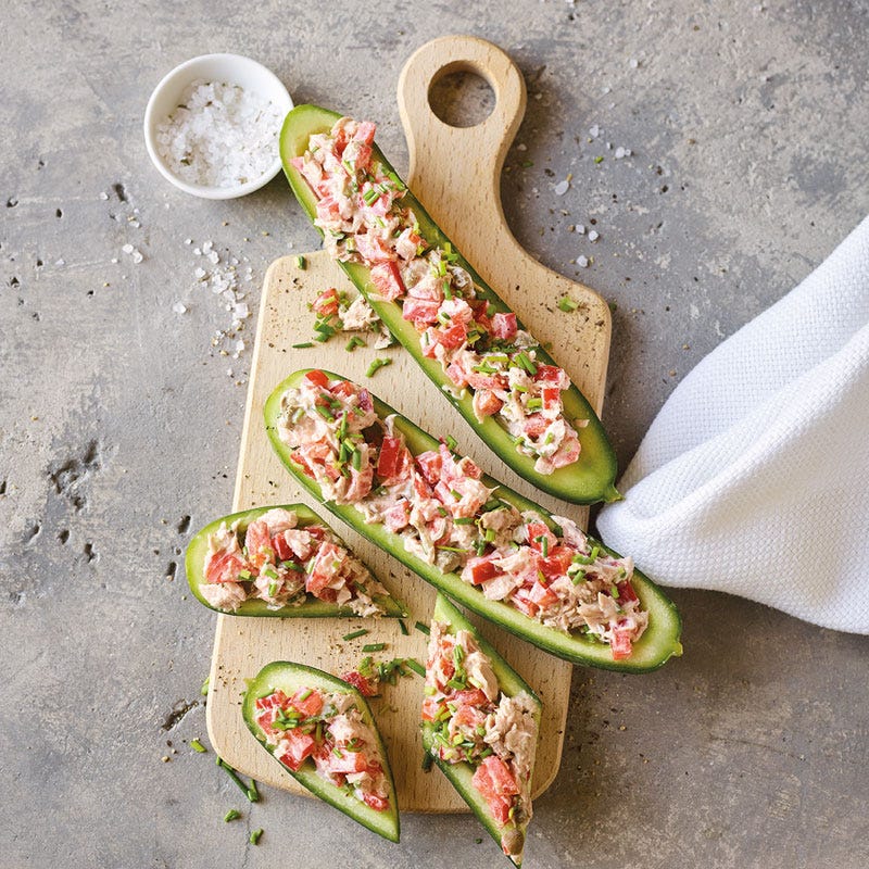 Gurkenschiffchen mit Thunfischcreme