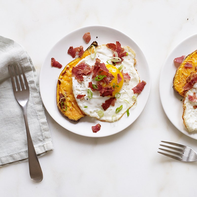 Süßkartoffeltoast mit Spiegelei