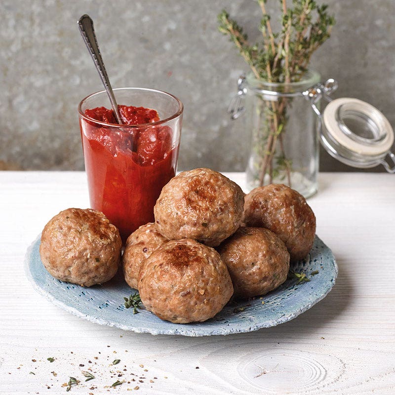 Frikadellen mit BBQ-Dip