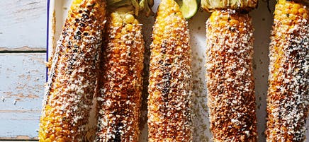 Mexican street-style griddled corn