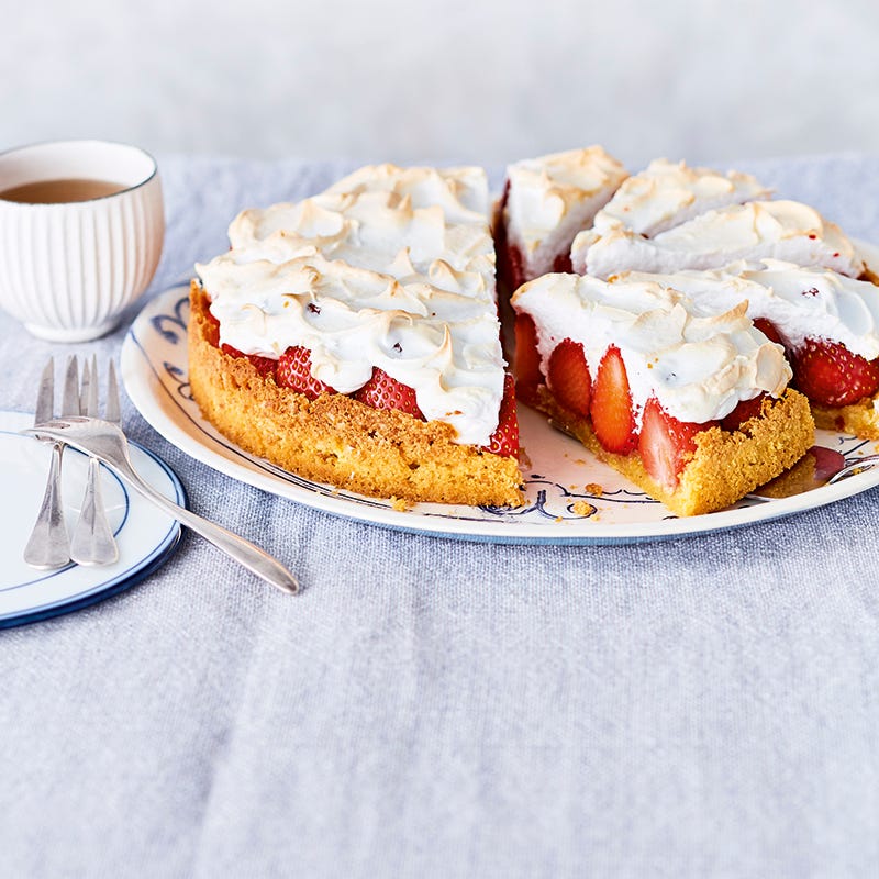 Foto van Aardbeientaart met meringue door WW