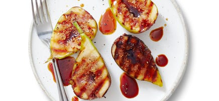 Griddled figs with balsamic vinegar