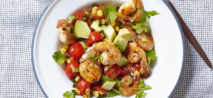 Chipotle-Lime Shrimp with Corn and Poblanos