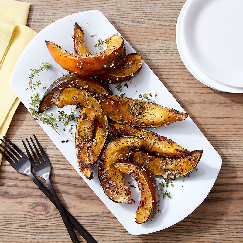 Photo of Cat Cora’s “everything bagel” squash wedges by WW