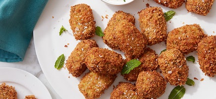 Cat Cora’s air-fryer zucchini tots with yogurt sauce