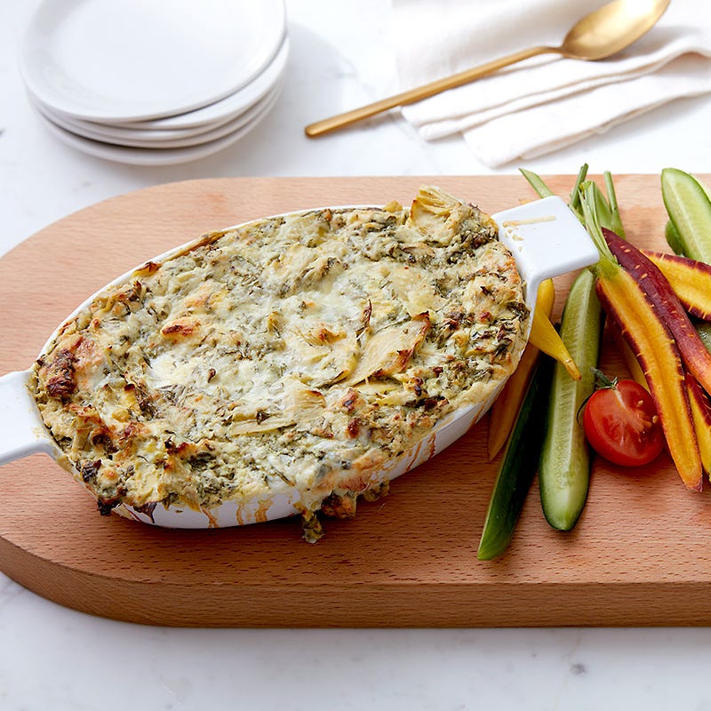 Photo of Cat Cora’s spinach-artichoke dip by WW