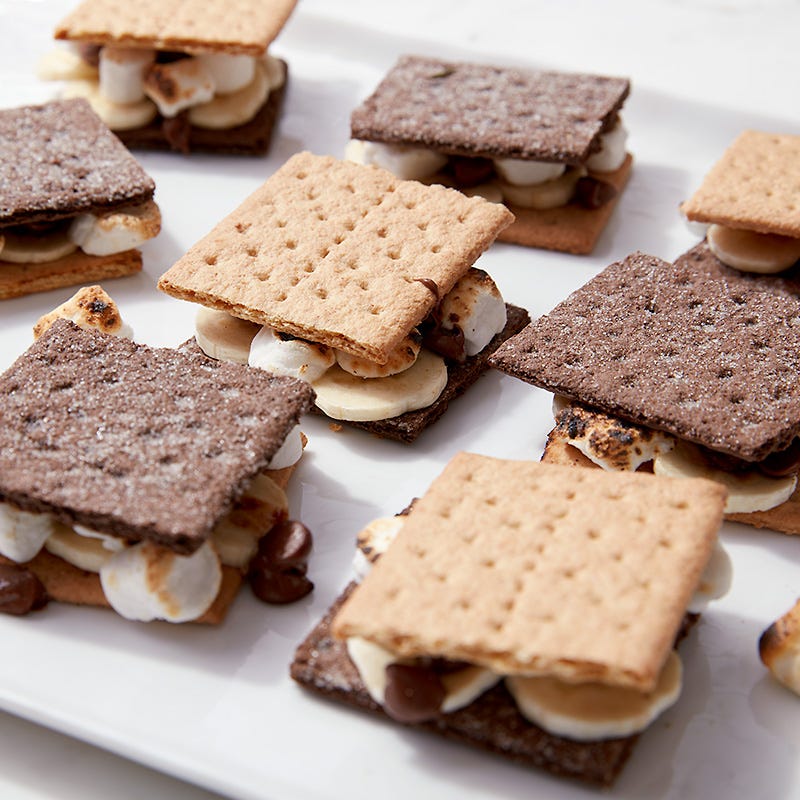 Photo of Cat Cora’s banana two-tone s'mores by WW