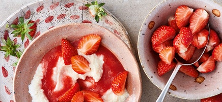 Bouillie de semoule aux fraises