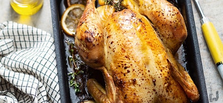 Poulet rôti ail et citron