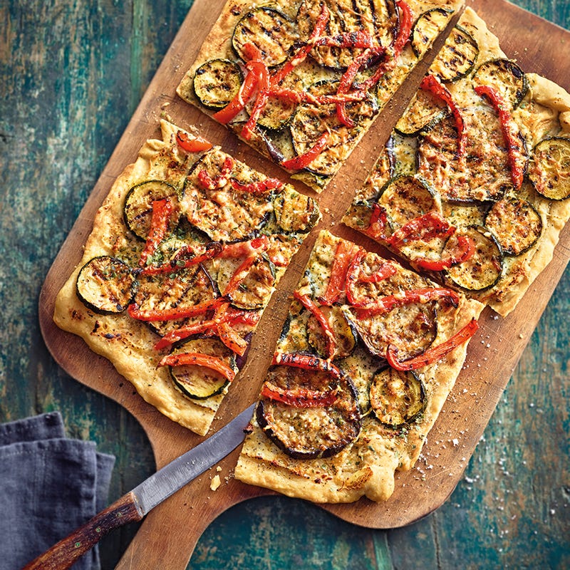 ViktVäktarna - Flammkuchen med grillade grönsaker