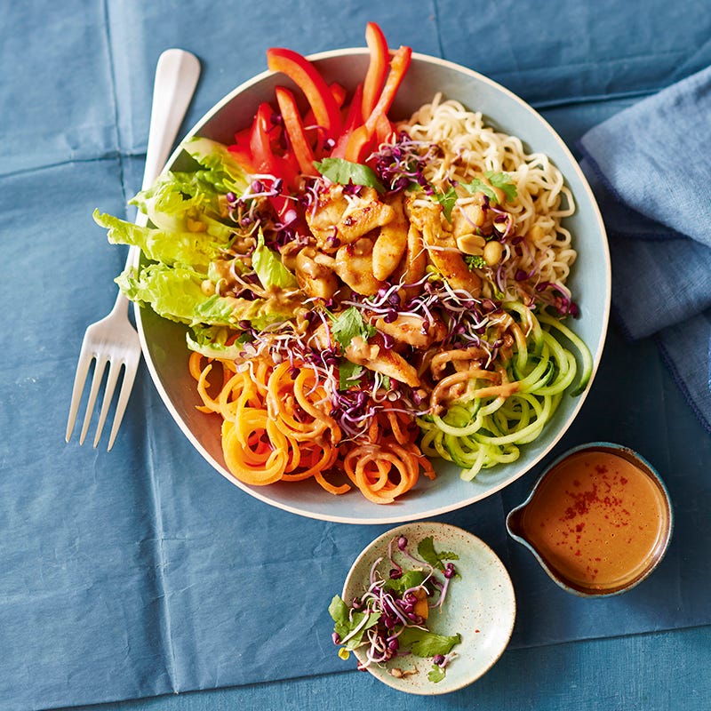 ViktVäktarna - Asiatisk kycklingbowl med jordnötsdressing