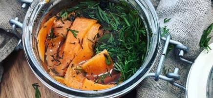 Vegetarisk sill på morot