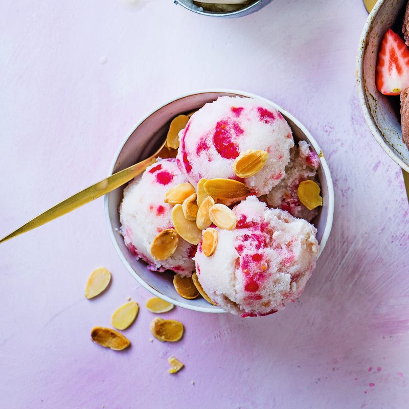 Photo of Vegan almond milk & raspberry ice 'cream' by WW