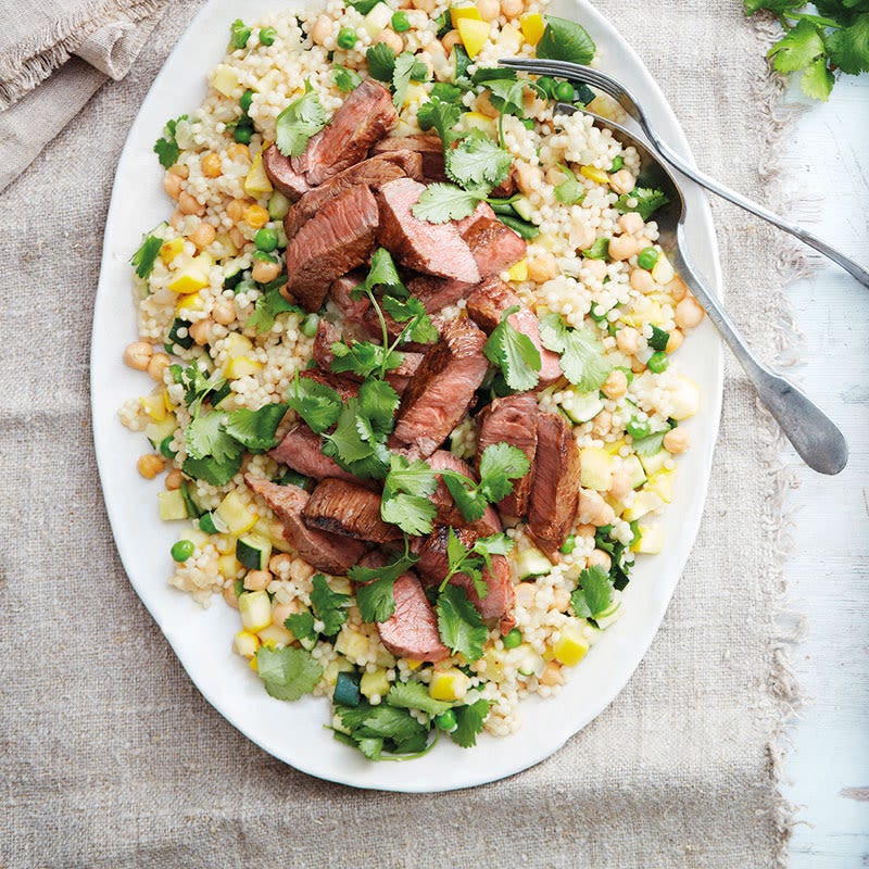 Lamm mit Perlcouscous und Kichererbsen