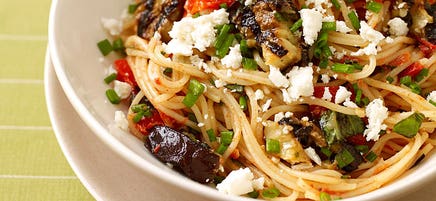 Spaghetti with Eggplant-Tomato Sauce