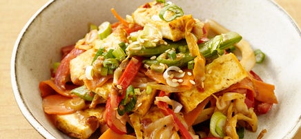 Tofu Stir-Fry with Peanut Sauce