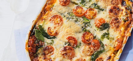 Spinat-Tomaten-Lasagne
