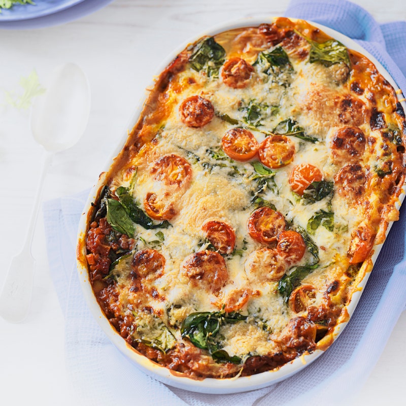 Spinat-Tomaten-Lasagne
