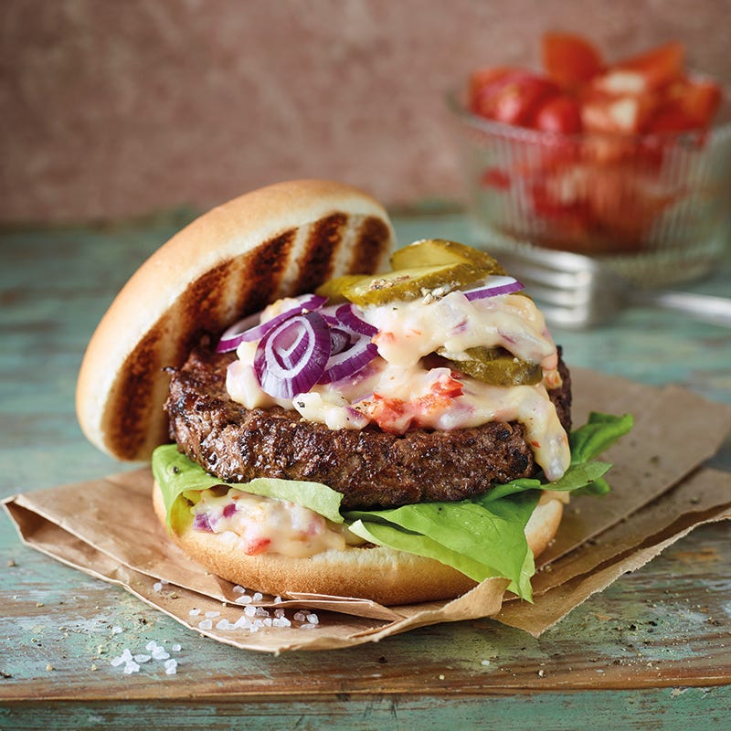 Foto van Cheeseburger met chilipeper door WW