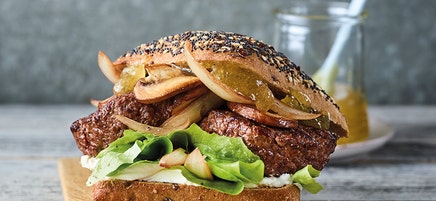 Franse hamburger met geitenkaas