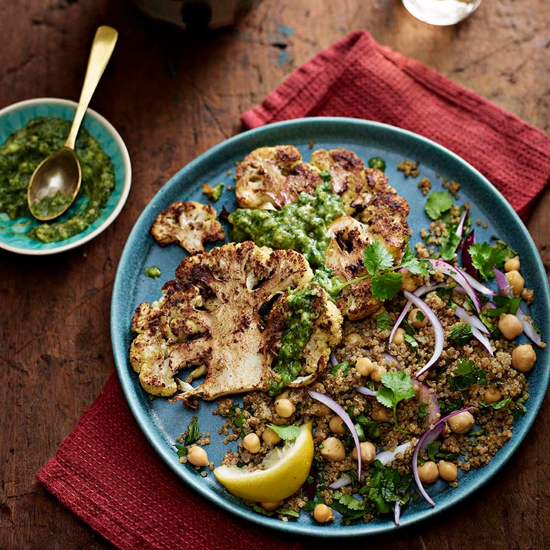 Photo of Cauliflower steak shawarma with green chutney sauce by WW