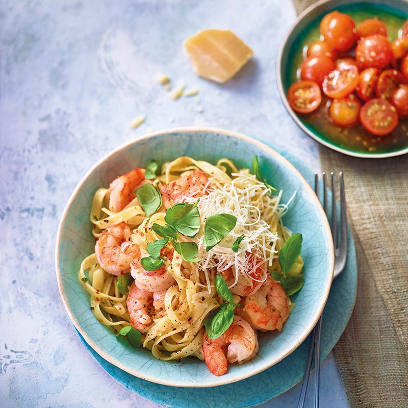 Foto van Pasta aglio e olio met garnalen door WW